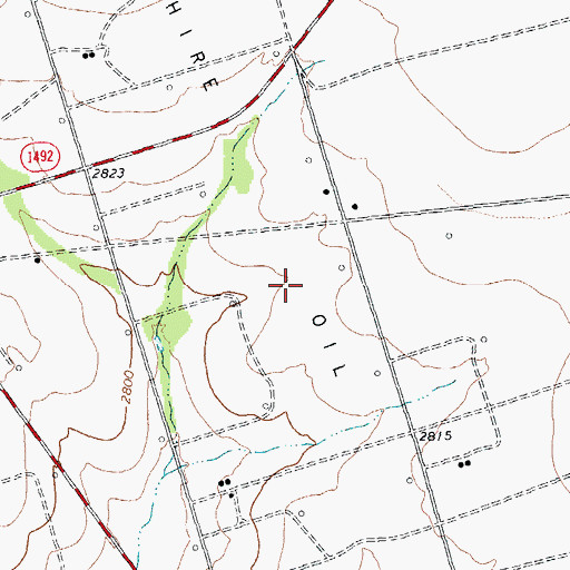 Topographic Map of Wilshire Oil Field, TX