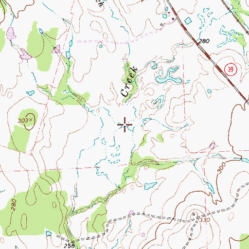 Topographic Map of Wilson Branch, TX