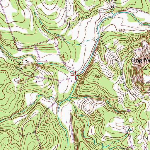 Topographic Map of Wilson Branch, TX
