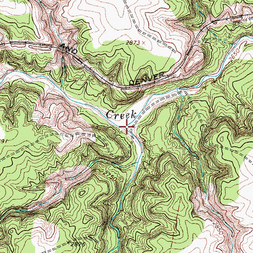 Topographic Map of Wilson Creek, TX