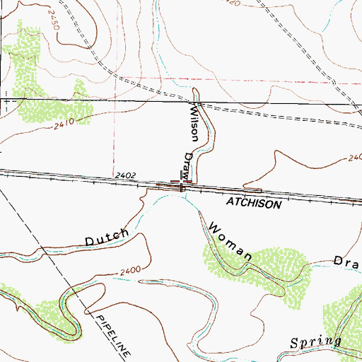 Topographic Map of Wilson Draw, TX