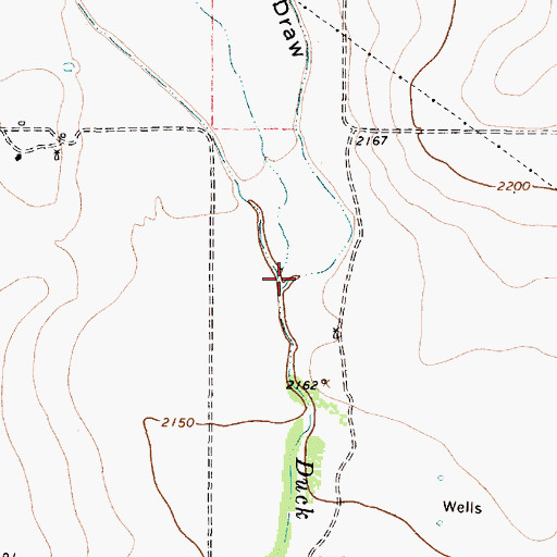 Topographic Map of Wilson Draw, TX