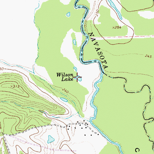 Topographic Map of Wilson Lake, TX