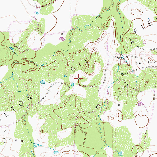 Topographic Map of Wilton Oil Field, TX