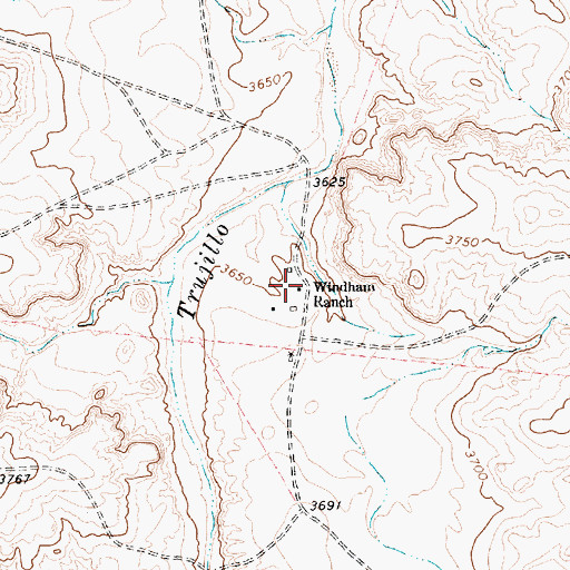 Topographic Map of Windham Ranch, TX
