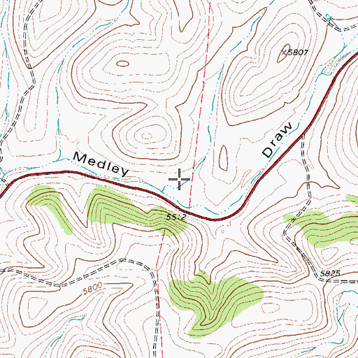 Topographic Map of Windmill Canyon, TX