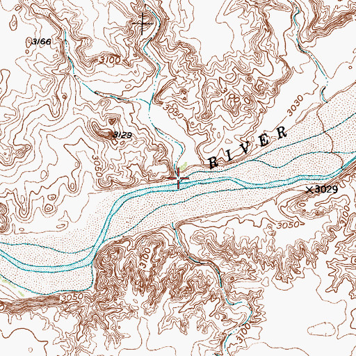 Topographic Map of Windmill Creek, TX