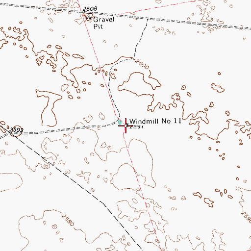 Topographic Map of Windmill Number Eleven, TX