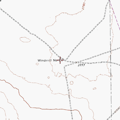 Topographic Map of Windmill Number Two, TX