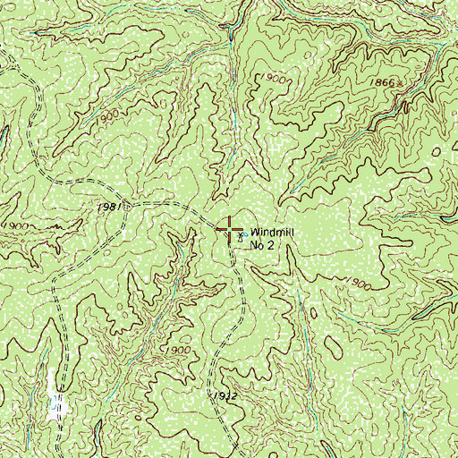 Topographic Map of Windmill Number Two, TX