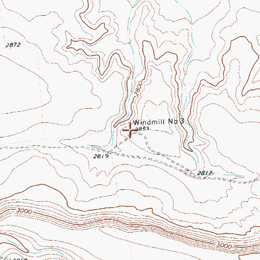 Topographic Map of Windmill Number Three, TX