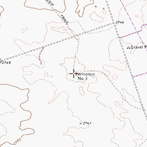 Topographic Map of Windmill Number Three, TX