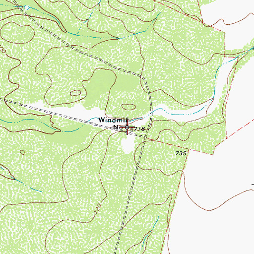 Topographic Map of Windmill Number Eight, TX