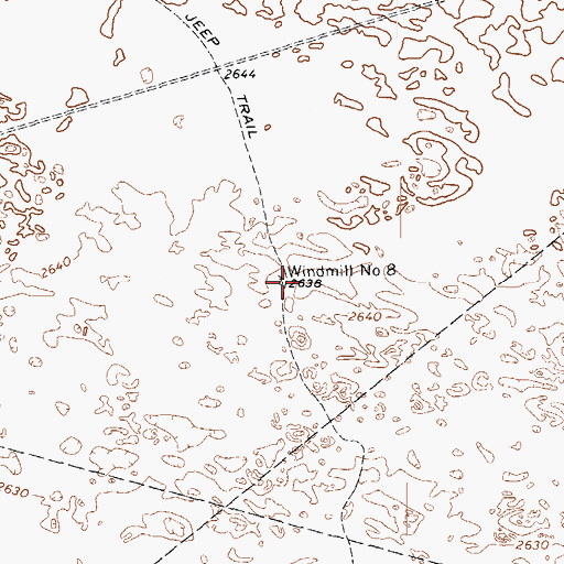 Topographic Map of Windmill Number Eight, TX