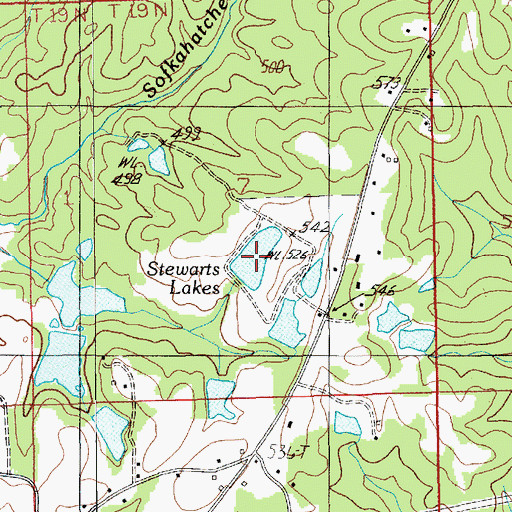 Topographic Map of Davis Pond, AL