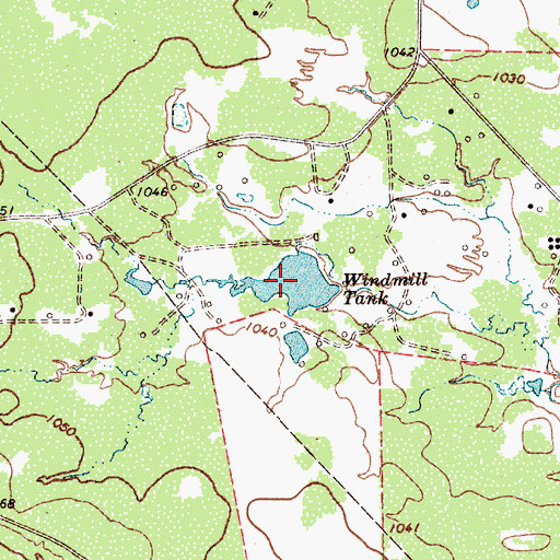Topographic Map of Windmill Tank, TX