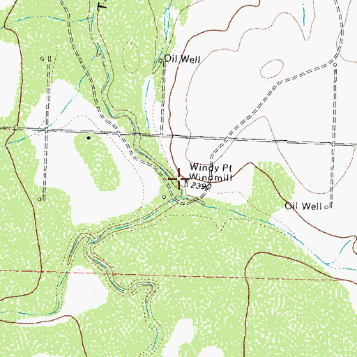 Topographic Map of Windy Point Windmill, TX