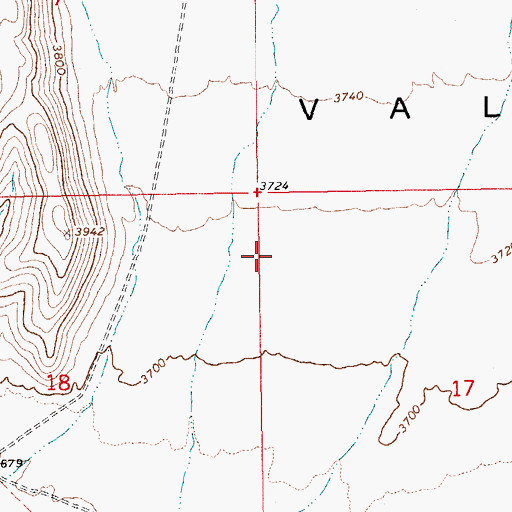 Topographic Map of Whitlock Valley, AZ