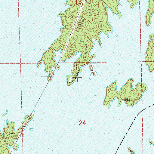 Topographic Map of Dixie Sailing Club, AL