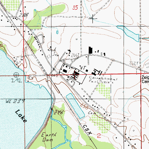 Topographic Map of Draper Correctional Facility, AL