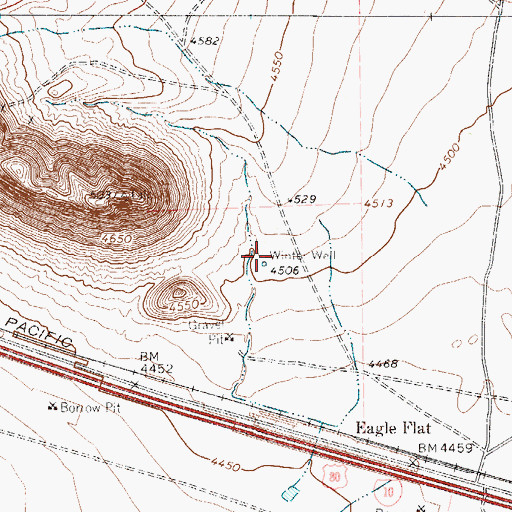 Topographic Map of Winter Well, TX