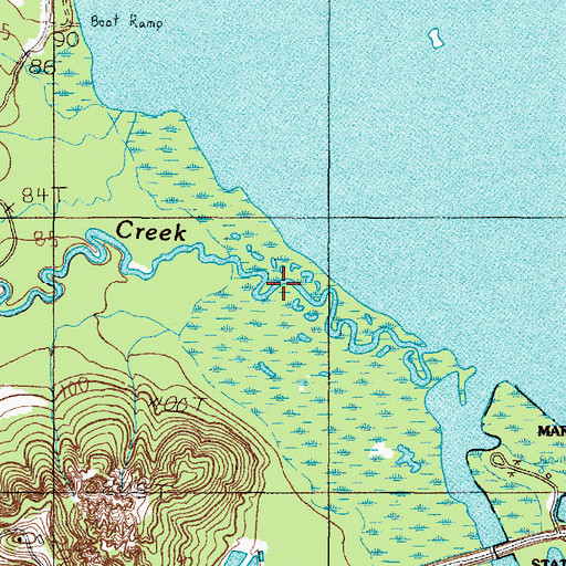 Topographic Map of Wolf Creek, TX