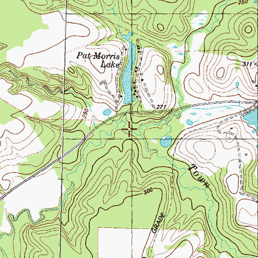 Topographic Map of Wolf Creek, TX