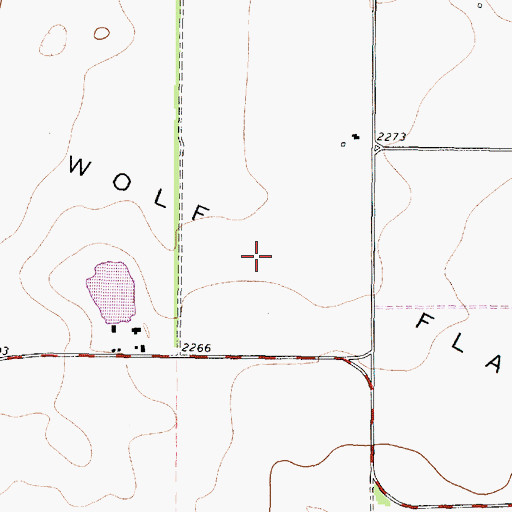 Topographic Map of Wolf Flat, TX