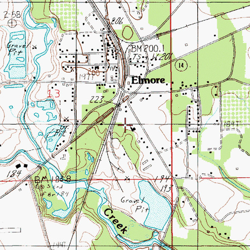 Topographic Map of Elmore Bible Chapel, AL