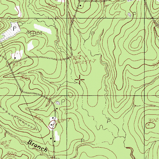 Topographic Map of Wolf Pen Creek, TX