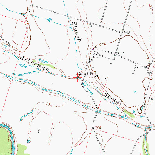 Topographic Map of Wolf Spring Slough, TX
