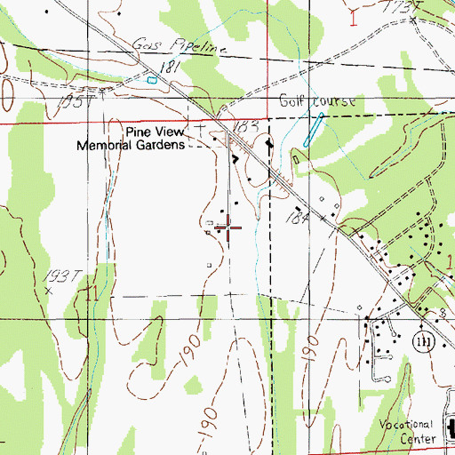 Topographic Map of Elmore County Experimental Farm, AL