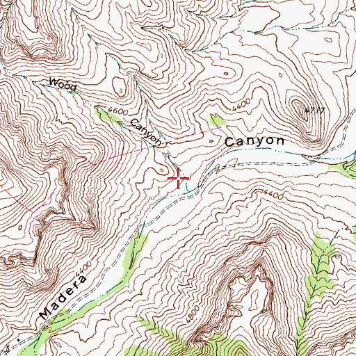 Topographic Map of Wood Canyon, TX