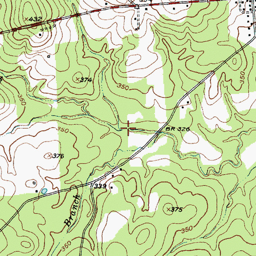 Topographic Map of Wood Spring Branch, TX