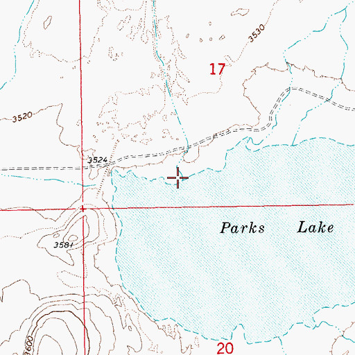 Topographic Map of Whitlock Wash, AZ