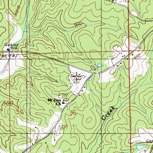 Topographic Map of Elmore County Landfill, AL