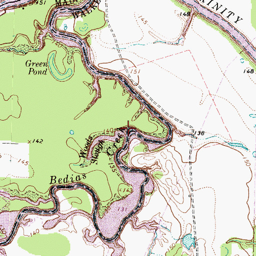 Topographic Map of Woods Slough, TX