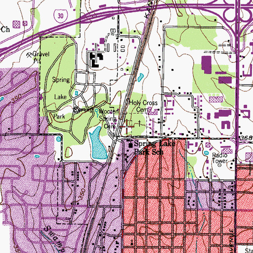 Topographic Map of Wooten Spring Cemetery, TX