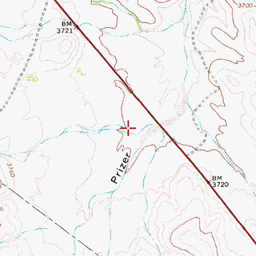 Topographic Map of Woulfter Draw, TX
