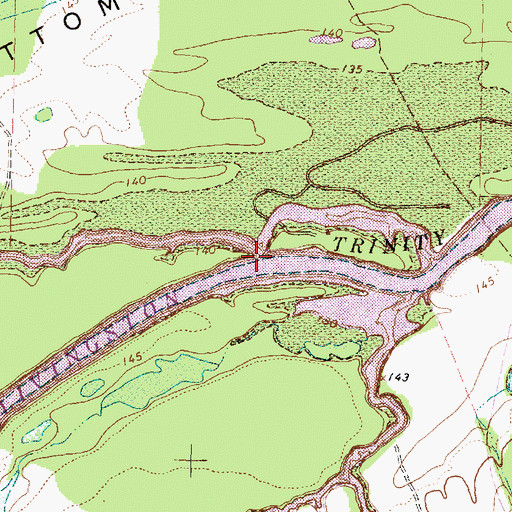 Topographic Map of Wright Creek, TX