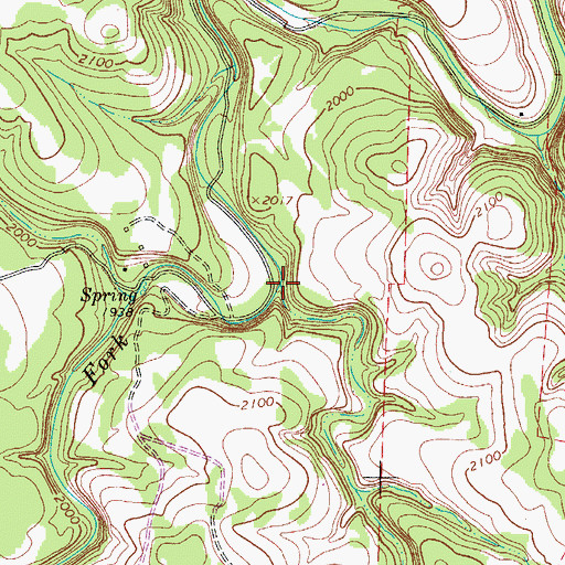 Topographic Map of Wyatt Creek, TX