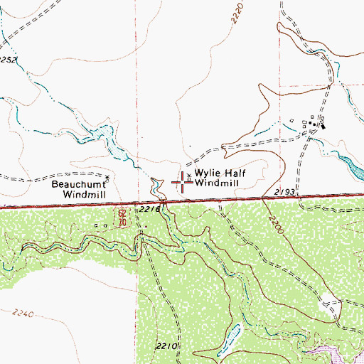 Topographic Map of Wylie Half Windmill, TX