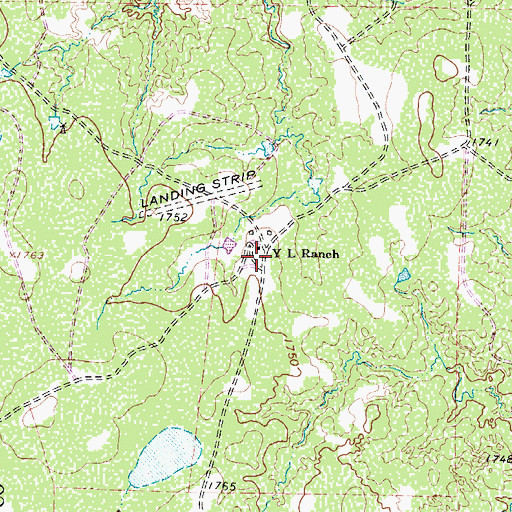 Topographic Map of Y L Ranch, TX