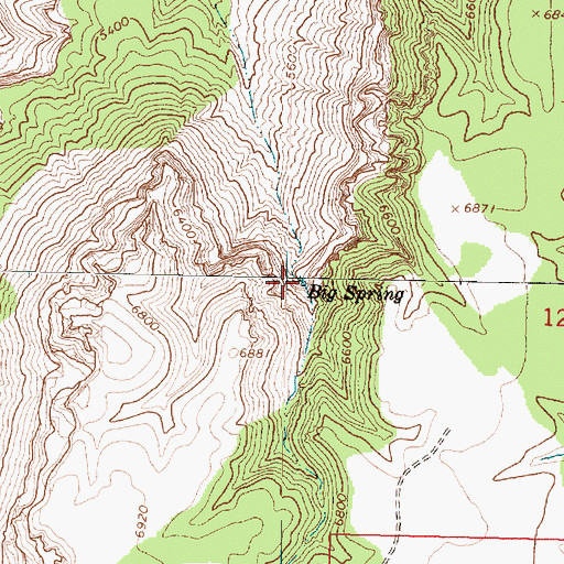 Topographic Map of Big Spring, AZ
