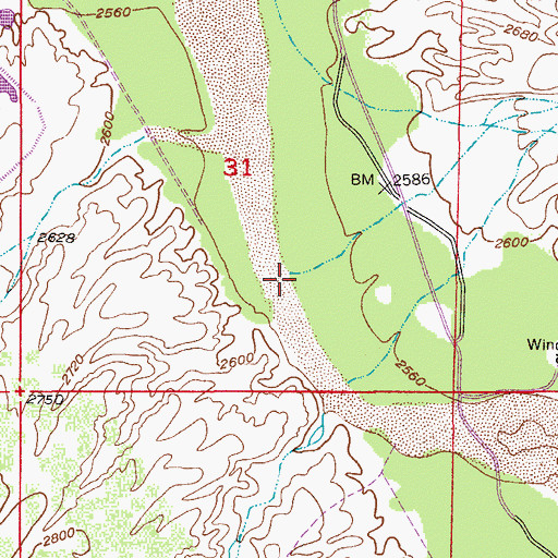 Topographic Map of Whitlock Wash, AZ