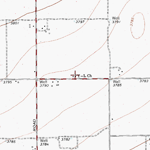 Topographic Map of Y-L Church, TX