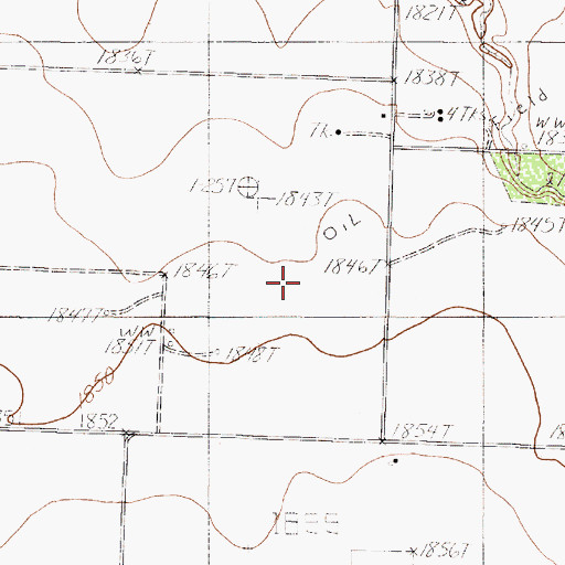 Topographic Map of Yan-Kee Canyon Oil Field, TX