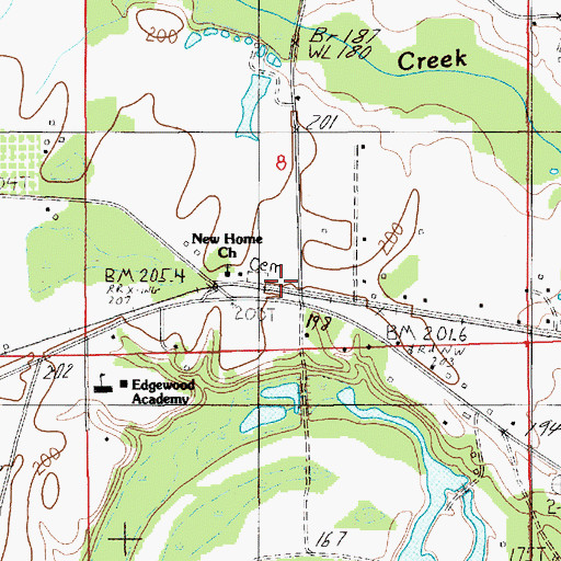 Topographic Map of Fitzpatrick School (historical), AL