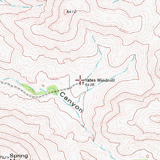 Topographic Map of Yates Windmill, TX