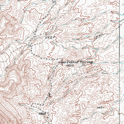 Topographic Map of Yellow Spring, TX